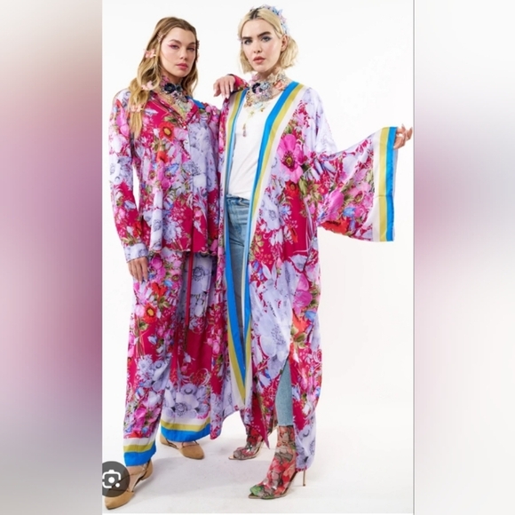 Aratta, Starletta Maxi Kimono In One Size Fits Up To 3xl. - Picture 13 of 13